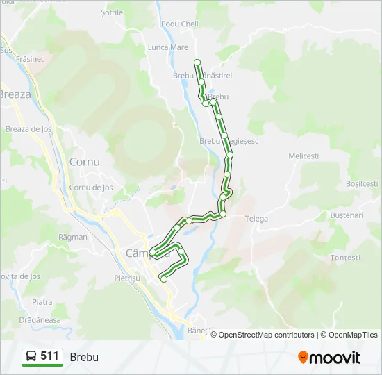 511 Bus Line Map