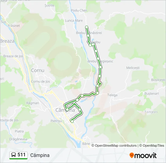 511 Bus Line Map