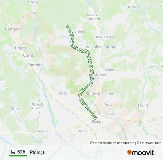 526 Bus Line Map