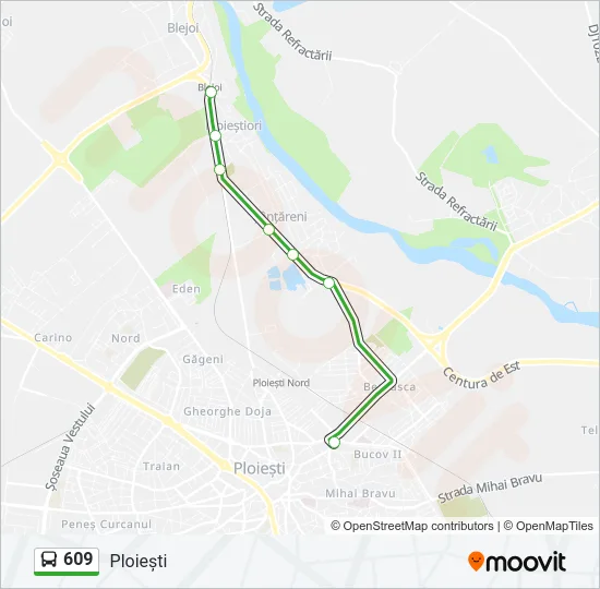 609 Bus Line Map