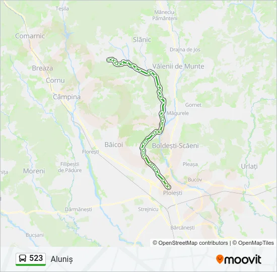 523 Bus Line Map
