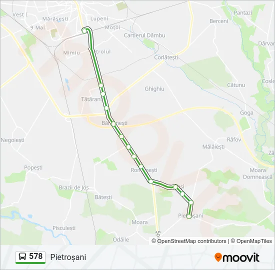 578 Bus Line Map