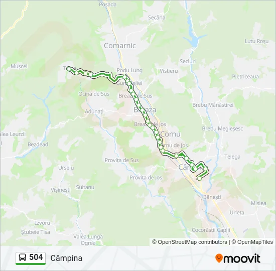 504 Bus Line Map