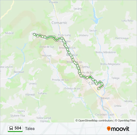 504 Bus Line Map