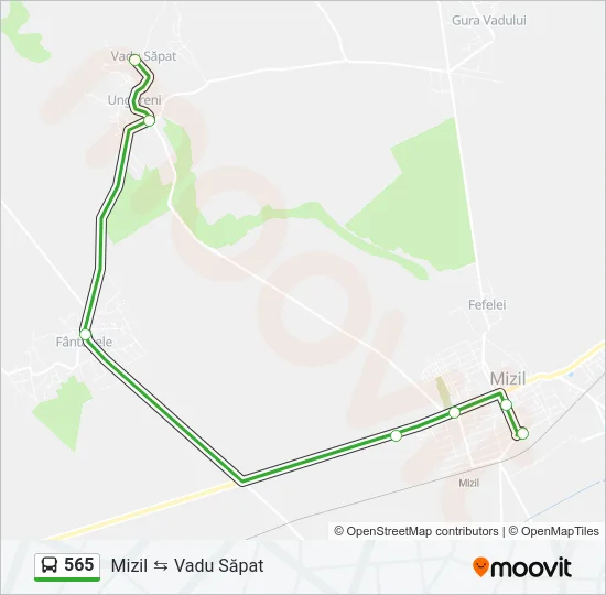 565 Bus Line Map