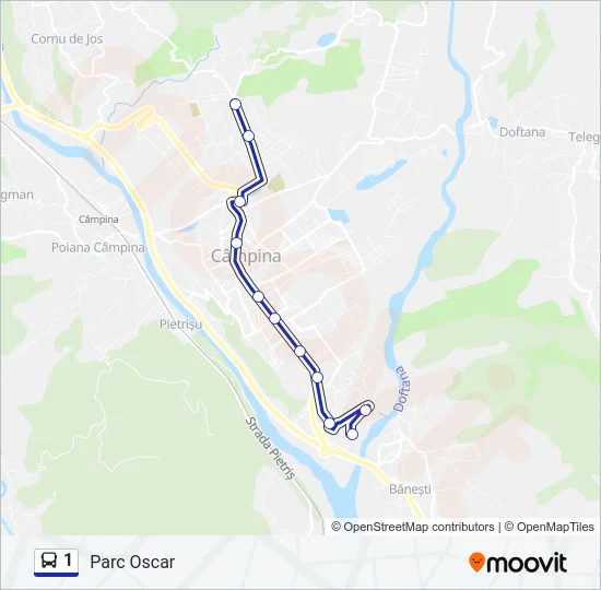 1 Bus Line Map