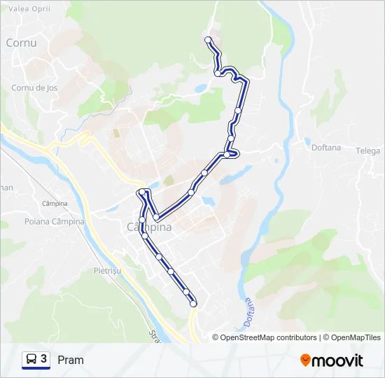 3 Bus Line Map