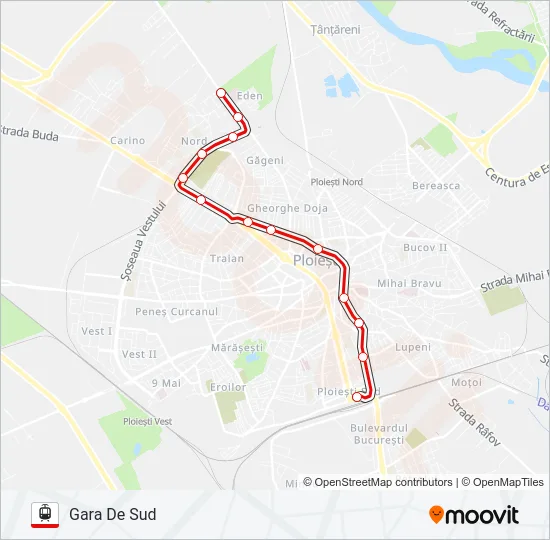 TRAMVAIUL LUI MOȘ CRĂCIUN Light Rail Line Map