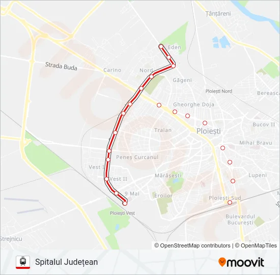 TRAMVAIUL LUI MOȘ CRĂCIUN Light Rail Line Map