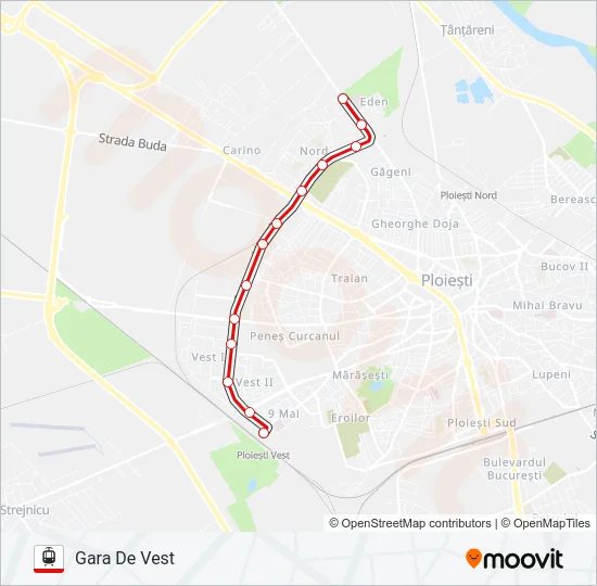 TRAMVAIUL LUI MOȘ CRĂCIUN Light Rail Line Map