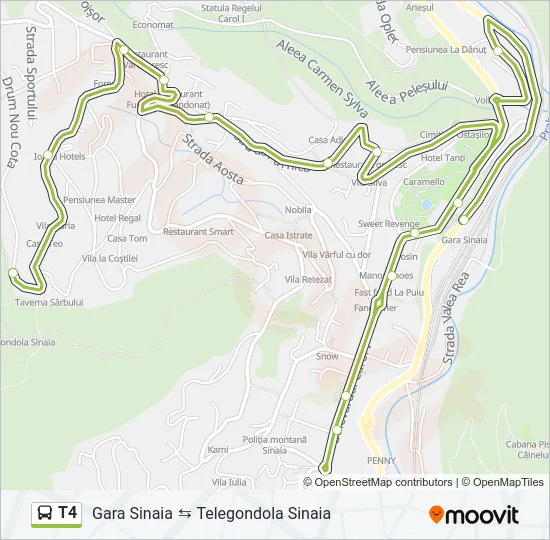 T4 Bus Line Map