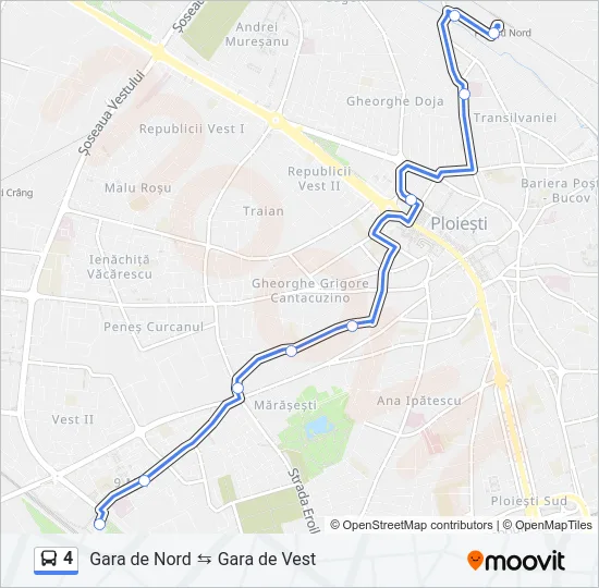 4 Bus Line Map