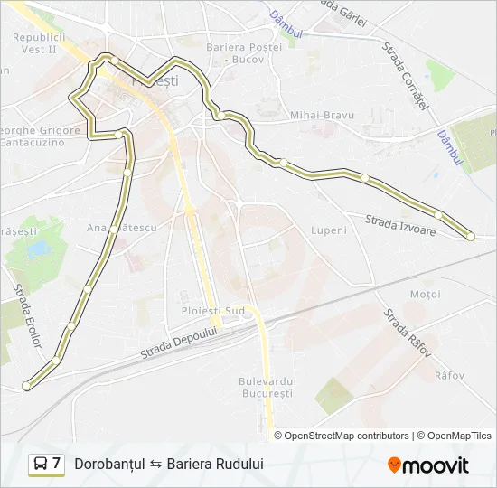 7 Bus Line Map