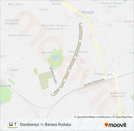 7 Bus Line Map