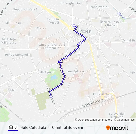 8 Bus Line Map