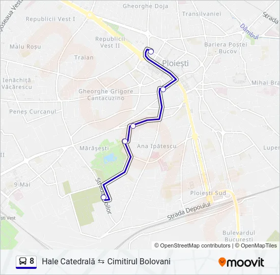 8 Bus Line Map