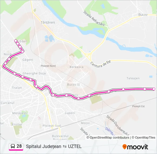 28 Bus Line Map