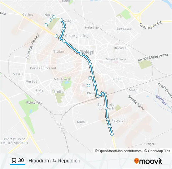 30 Bus Line Map