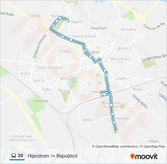 30 Bus Line Map