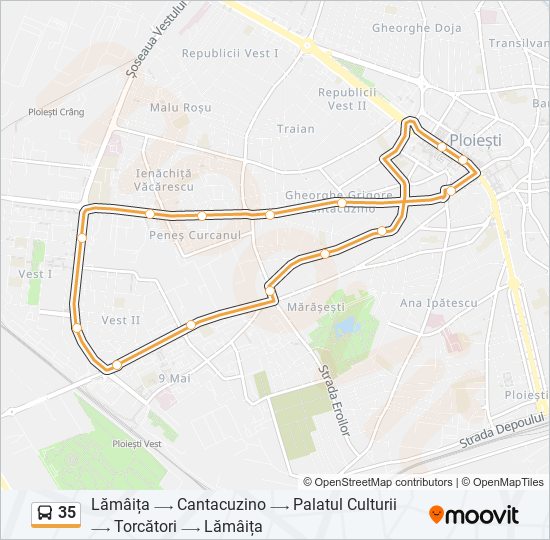 35 Route: Schedules, Stops & Maps - Lămâița ⟶ Cantacuzino