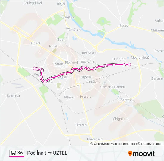 36 Bus Line Map