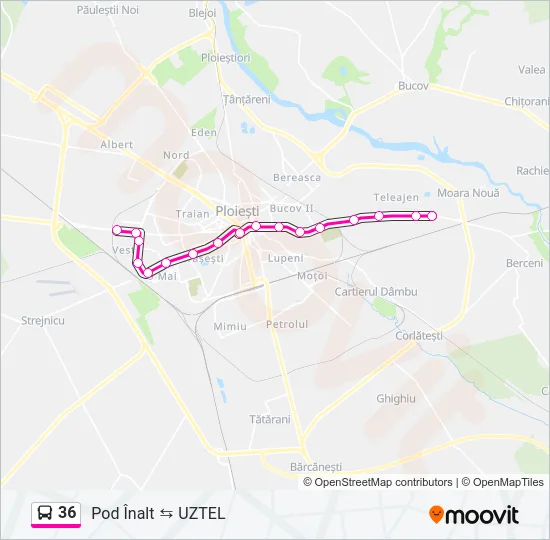 36 Bus Line Map