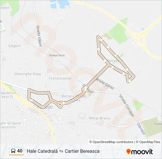 40 Bus Line Map