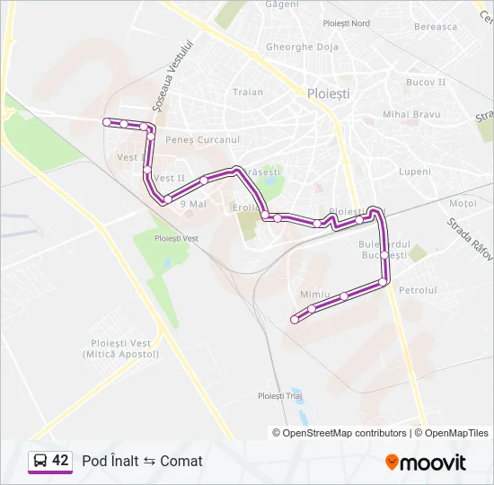 42 Bus Line Map