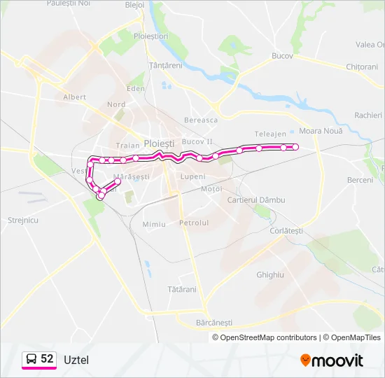 52 Bus Line Map