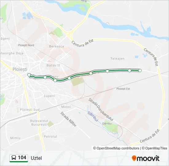 104 Bus Line Map