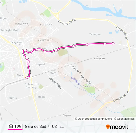 106 Bus Line Map