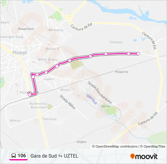 106 Bus Line Map