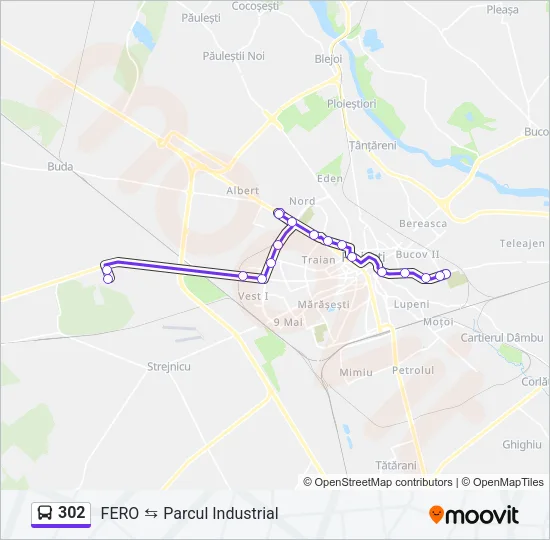 302 Bus Line Map
