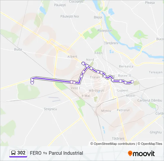 302 Bus Line Map