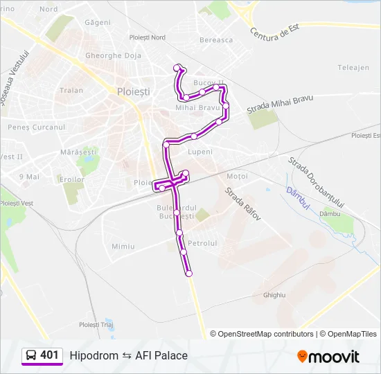 401 Bus Line Map
