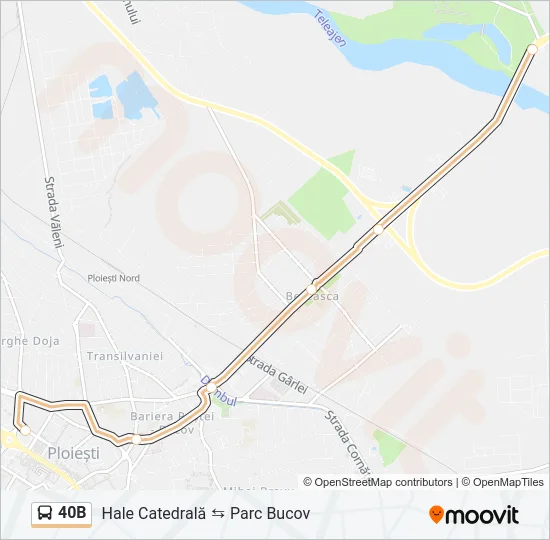 40B Bus Line Map