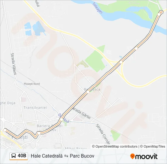 40B Bus Line Map
