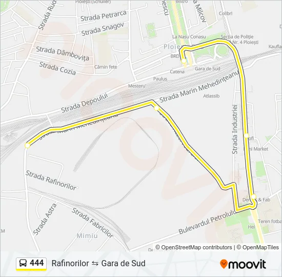 444 Bus Line Map