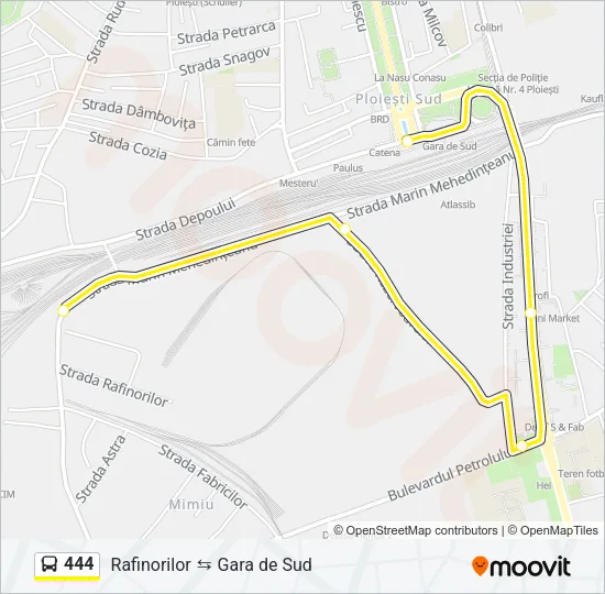 444 Bus Line Map