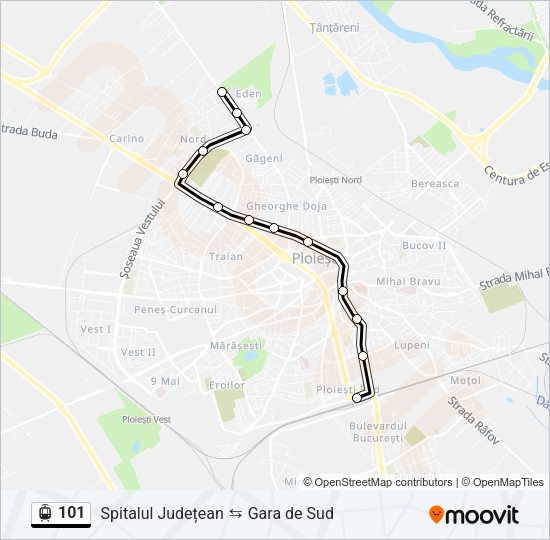 101 Light Rail Line Map