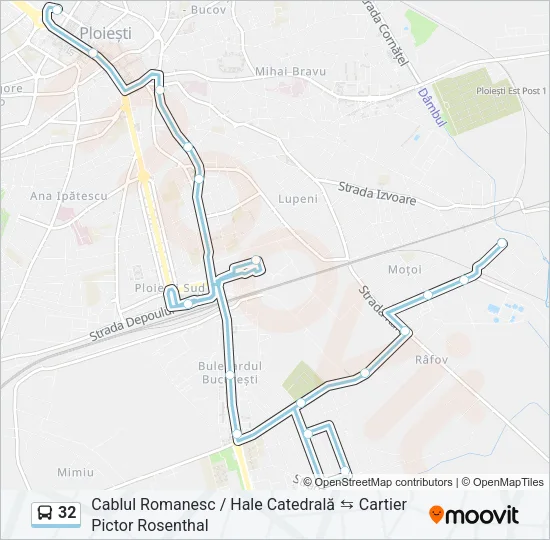 32 Bus Line Map