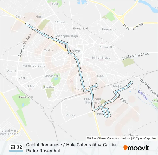 32 Bus Line Map