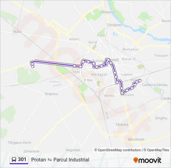 301 Bus Line Map