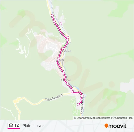 T2 Bus Line Map