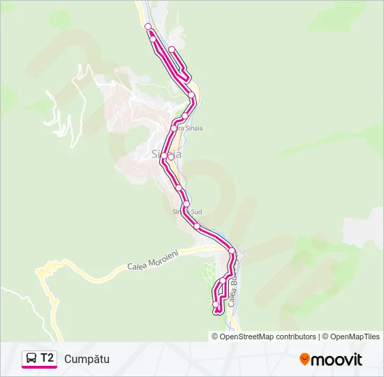 T2 Bus Line Map