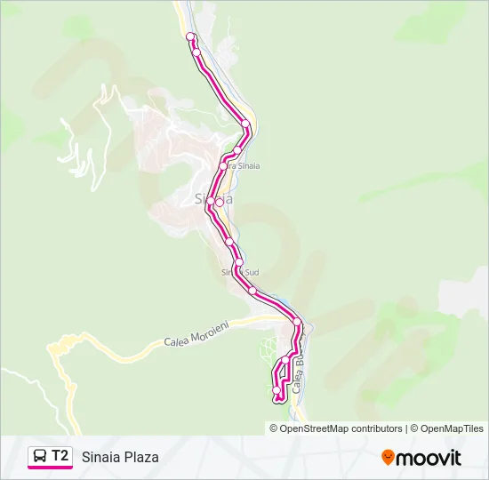 T2 Bus Line Map