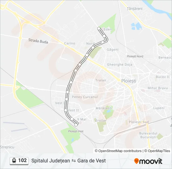 102 Light Rail Line Map