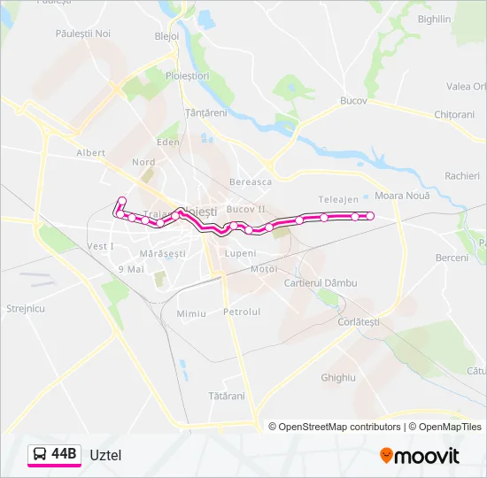 44B Bus Line Map