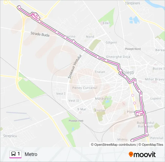 1 Bus Line Map