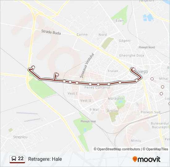 22 Bus Line Map